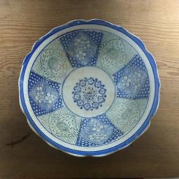 WH7915【四十八號老倉庫】二手 早期 台灣 手繪 蓋印 歸鳥山水人家 大碗公 20.4cm 有瑕 1碗價 歷史價格詳細信息