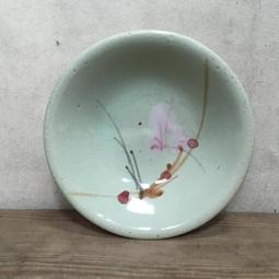 WH14035【四十八號老倉庫】全新 早期 台灣 手繪 胭脂紅 花 碗 麵碗 滷肉飯碗 14.5cm 小瑕 1碗價 歷史價格詳細信息
