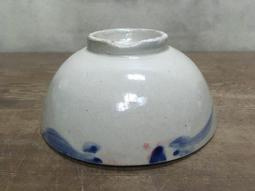 WH16965【四十八號老倉庫】全新 早期 台灣 點點 紅藍色 粗碗 滷肉飯 肉圓 茶碗 冰碗 15cm 1碗價【懷舊收 歷史價格詳細信息