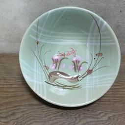 WH13502【四十八號老倉庫】全新 早期 台灣 手繪 胭脂紅 花 碗 麵碗 湯碗 18.4cm 1碗價【懷舊收藏拍片道 歷史價格詳細信息