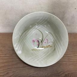 WH13592【四十八號老倉庫】全新 早期 台灣 手繪 胭脂紅 花 碗 麵碗 湯碗 18.3cm 有瑕 1碗價 歷史價格詳細信息