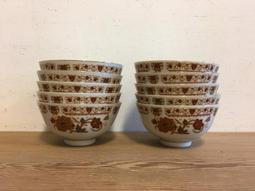 WH14822【四十八號老倉庫】全新 早期 台灣 大中 黃紅花 尖底 茶杯 180cc 2-3杯價【懷舊收藏拍片道具】 歷史價格詳細信息