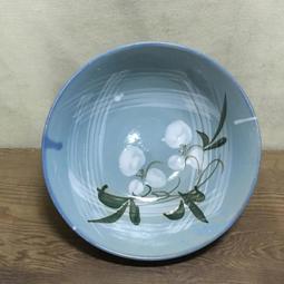 WH17837【四十八號老倉庫】二手 早期 台灣 手繪 胭脂紅 花 碗 麵碗 湯碗 17.8cm 1碗價【懷舊收藏拍片道 歷史價格詳細信息