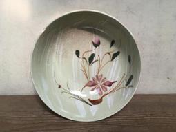 WH15478【四十八號老倉庫】全新 早期 台灣 手繪 胭脂紅 花 碗 大碗公 21.5cm 有瑕 1碗價 歷史價格詳細信息