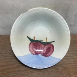 WH12303【四十八號老倉庫】全新 早期 台灣 手繪 白梅花 胭脂紅 花 碗 麵碗 湯碗 14.8cm 1碗價【懷舊收 歷史價格詳細信息