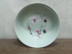 WH15787【四十八號老倉庫】全新 早期 台灣 手繪 胭脂紅 花 大碗公 24cm 1碗價【懷舊收藏拍片道具】 歷史價格詳細信息