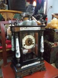 【收藏*投資】《古典西洋鐘法瑯彩繪發條鐘擺鐘》鑲女媧石面 ~發條鐘擺~整點半點有響聲! 歷史價格詳細信息