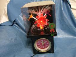 早期光纖燈.氣氛燈.旋轉燈.花束燈~鋁合金+塑料~故障燈~總高約45CM~懷舊.擺飾.道具 歷史價格詳細信息