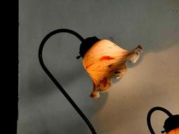 桌燈 檯燈 老燈 巨大 結霜 玻璃球 銅桌燈 . 微調開關 e 27 . 徑約 27-28 高約 32-33 歷史價格詳細信息