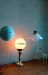 奶油球燈 拋燈 壁燈 . 球徑約 15-16 亮面奶油球 老燈 早期 歷史價格詳細信息