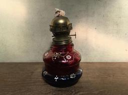 WH15866【四十八號老倉庫】二手 早期 台灣 紅色 鐵罩 蛇管 鐵座 桌燈 太空球燈 眼球燈 高38cm【懷舊收藏拍 歷史價格詳細信息