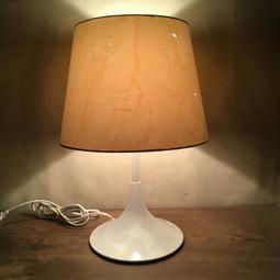 老檯燈 燈罩直徑18.5 底座直徑18.3 高度48公分 功能正常 兩段式亮度開關 使用E27燈泡 不附燈泡 歷史價格詳細信息