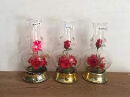 WH1728【四十八號老倉庫】二手 早期 台灣 玻璃燈罩 鐵柄 鐵座 旋鈕開關 桌燈 檯燈 高28cm 1盞價 歷史價格詳細信息