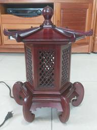 檯燈.桌燈(15)~E27~總高約49.2CM~鐵+木~拉線開關~功能正常~不附燈泡~懷舊.道具 歷史價格詳細信息