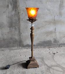 《限台中自取》仿古歐洲風格：金屬立燈（復刻檯燈、豹紋玻璃燈罩、仿銅、巴洛克、洛可可、老燈飾） 價格比較,價格查詢,歷史價格詳細信息