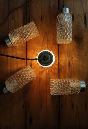 Vintage Clear Glass Cross 4 Light Taper Candle Holder 歷史價格詳細信息