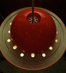 UFO 幽浮70mm 七彩循環閃燈罩配中圓按鈕 帶燈按鈕 歷史價格詳細信息