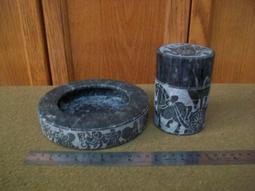 早期菸灰缸 鑲貝殼菸灰缸 原木菸灰缸 歷史價格詳細信息