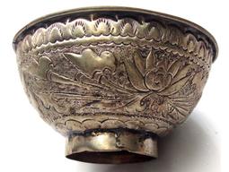 銀碗999純銀套裝三件套男女寶寶滿月禮物小孩家用銀碗餐具可愛 歷史價格詳細信息