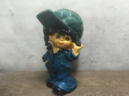 WH22658【四十八號老倉庫】全新 早期 台灣 石膏製 淘氣姑娘 撲滿 存錢筒 高17.5cm【有瑕】【懷舊收藏拍片道 價格比較,價格查詢,歷史價格詳細信息