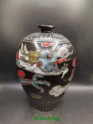 鄉村裡收的大清康熙年制款手繪青花天球瓶，全品無磕碰，二手物1292 歷史價格詳細信息