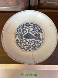 鄉村裡收的手繪青花盤，雙圈款，有殘了，帶老鋸釘！賣個瓷片價1216 歷史價格詳細信息