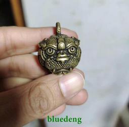 純黃銅虎頭太歲將軍令牌複古銅器擺件古玩雜項平安掛件收藏  包郵 歷史價格詳細信息