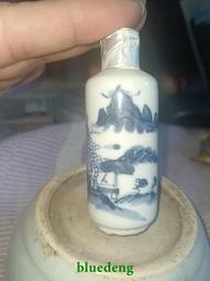 清青花山水亭樓小缸古董古玩收藏品真品舊貨老貨包老保真擺件 歷史價格詳細信息