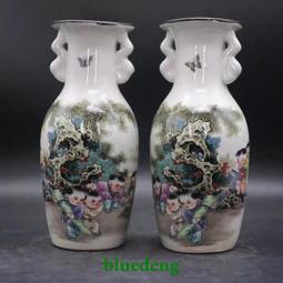 清乾隆御粉彩描金八仙六方瓶 古董古玩收藏品真品景德鎮仿古瓷器 歷史價格詳細信息