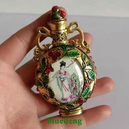 古玩雜項鼻煙壺仿古銅鑲景泰藍藏族特色手工藝品空瓶子煙具小擺件11723 歷史價格詳細信息