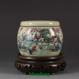 大清同治粉彩山水人家水盂古瓷器古董古玩舊貨老貨文房用品收藏 歷史價格詳細信息