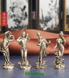 純黃銅哼哈二將工藝品擺件銅門神像千里眼順風耳家居客廳裝飾擺件 歷史價格詳細信息