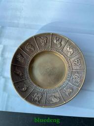 煙灰缸，銅制，海外回流，雕花款，復古風，有劃傷，氧化，品相看21859 歷史價格詳細信息