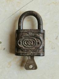 早期鐵鎖(1)~無鑰匙~只有鎖頭~富士 三號~懷舊.擺飾.道具 歷史價格詳細信息