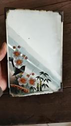 老玻璃掛鏡，老玻璃鏡，老掛鏡，晚清民國時期，普通木質邊框，手9548 歷史價格詳細信息