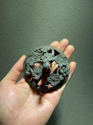 清代銅製朱砂筆舔，表面鐵殼銹滄桑感十足，器呈圓形，施祥云小舔147 歷史價格詳細信息