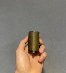 清代銅製朱砂筆舔，表面鐵殼銹滄桑感十足，器呈圓形，施祥云小舔147 歷史價格詳細信息