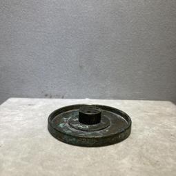 清代銅製朱砂筆舔，表面鐵殼銹滄桑感十足，器呈圓形，施祥云小舔147 歷史價格詳細信息