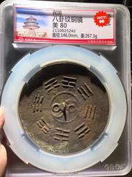 民國八卦鏡，聞德評級，85分，八卦紋銅鏡，八卦文銅鏡，特價69024 歷史價格詳細信息
