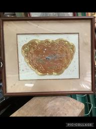 手工盤金繡老繡片兩片合售，灰白綢底手繡&ldquo;龍鳳花鳥蝴蝶&rdquo;圖案非20233 歷史價格詳細信息