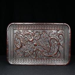 古玩 老貨老龍鳳戲珠手鐲一對，制作的很精致，顏色花紋漂亮，品相尺寸如圖 歷史價格詳細信息