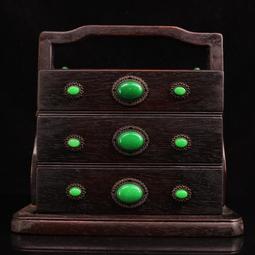 工藝擺件-黑檀木鑲銅書鎮紫光檀書鎮鎮尺木鎮子文房四寶書法用品回紋禮盒裝 優品旗艦 歷史價格詳細信息