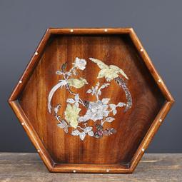 古玩古董木雕老貨實拍花梨木浮雕回紋花卉木箱家居舊貨老物件收藏 歷史價格詳細信息