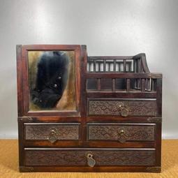 古玩古董老物件舊貨紅色收藏黃楊木純手工雕刻人物木雕屏風擺件 歷史價格詳細信息