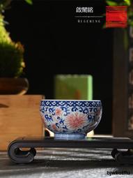景德鎮  手繪銀杏滿彩青花蓋碗 茶杯     大號二才敬 茶碗  泡茶器高端禮盒裝 歷史價格詳細信息