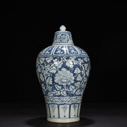 明洪武青花松竹梅雙耳瓶 古董古玩收藏品 仿古瓷器擺件 老貨舊貨 歷史價格詳細信息