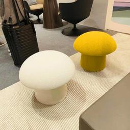 奶油風沙發矮凳 羊羔絨圓凳 歷史價格詳細信息