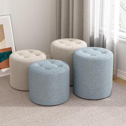 布藝實木家用小凳子多功能收納儲物凳時尚創意板凳穿凳客廳矮凳 歷史價格詳細信息