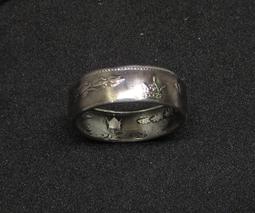 【阿諾工藝國度】手工錢幣戒指、硬幣戒指， 1935滿州國康德2年1角 鎳幣打製，雙龍戒指(#r0031) 歷史價格詳細信息