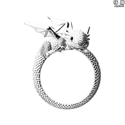 男士925純銀戒指環龍爪銀飾小指戒子INS歐美復古情侶女尾戒潮-鴻運飾品 歷史價格詳細信息